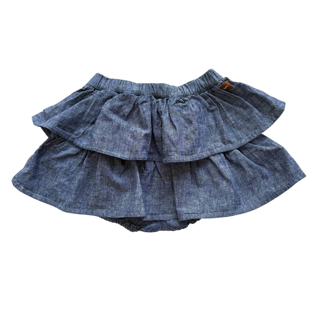 Tea Collection Australia Chambray Ruffled Bloomers Size 4T - Picture 3 of 4